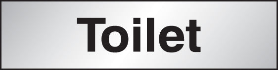 Toilet 140x35mm Engraved aluminium effect pvc