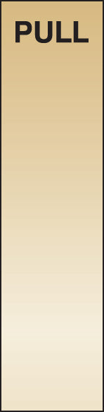 Pull Engraved brass effect pvc door plate