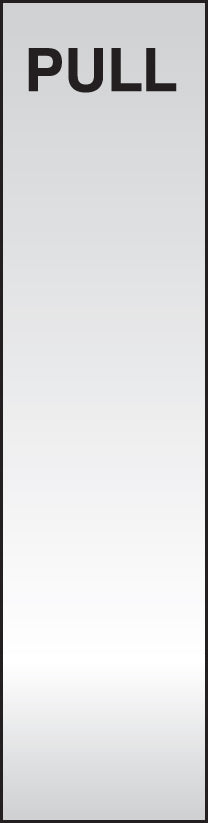 Pull Engraved aluminium effect pvc door plate