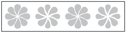 Glass safety highlighting frosted crystal decals 150x1000mm length - flower