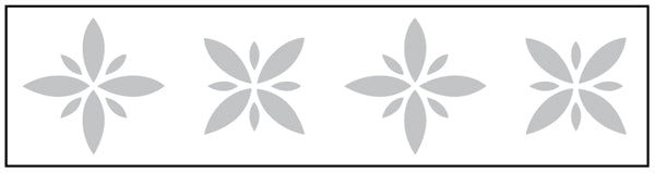 Glass safety highlighting frosted crystal decals 150x1000mm length - flower2