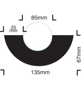 Impact protection curvature 85 self adhesive