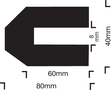 Impact protection trapeze 40/80/8 push on