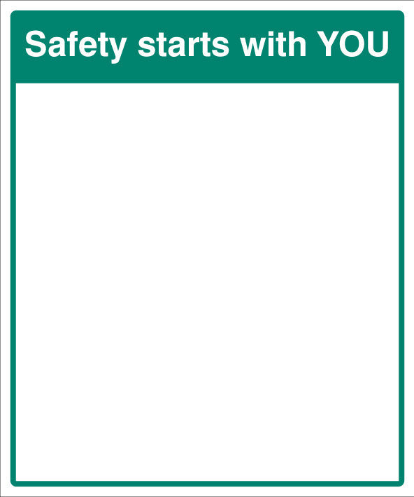 Mirror Message - Safety starts with you 405x485mm