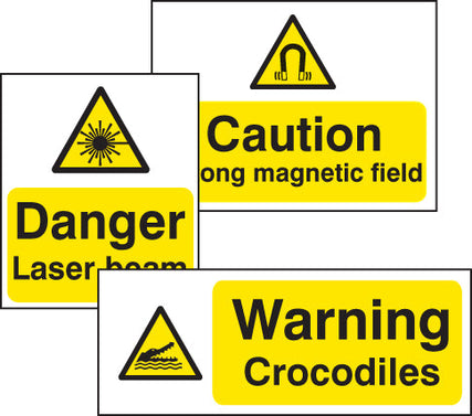 Std warning 600x400mm self-adhesive