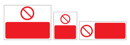 Std prohibition 210x297mm (A4) aluminium composite (3mm)