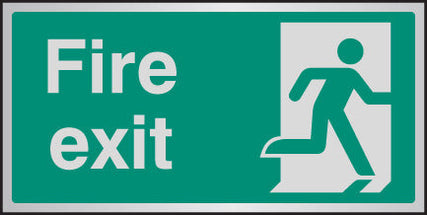 Fire exit aluminium 200x100mm