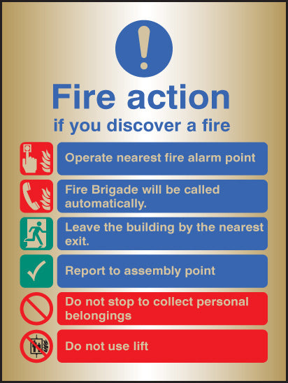 Fire action auto dial with lift - brass