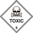 100 S/A labels 100x100mm toxic 6