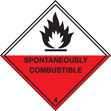 100 S/A labels 100x100mm spontaneously combustible 4