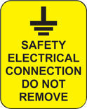 Safety electrical connection do not remove roll of 100 labels 40x50mm