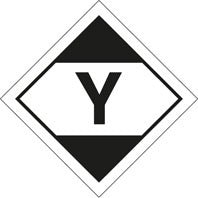 LQ diamond Y - air transport (ADR 2011) 100x100mm roll of 100