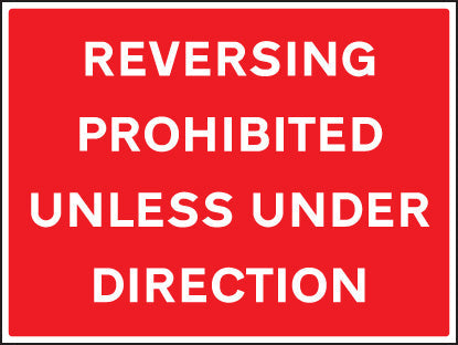 Reversing prohibited unless under direction