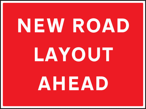 New road layout ahead