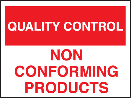 Quality control non-conforming products
