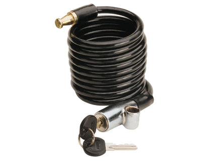 1950/120 Recoil Keyed Cable Lock Black 120cm x 7mm