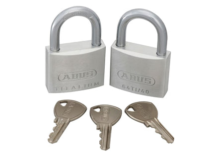 64TI/40mm TITALIUM™ Padlock Twin Pack