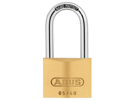 65/40mm Brass Padlock 40mm Long Shackle