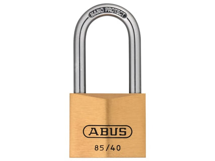 85/40mm Brass Padlock 40mm Long Shackle