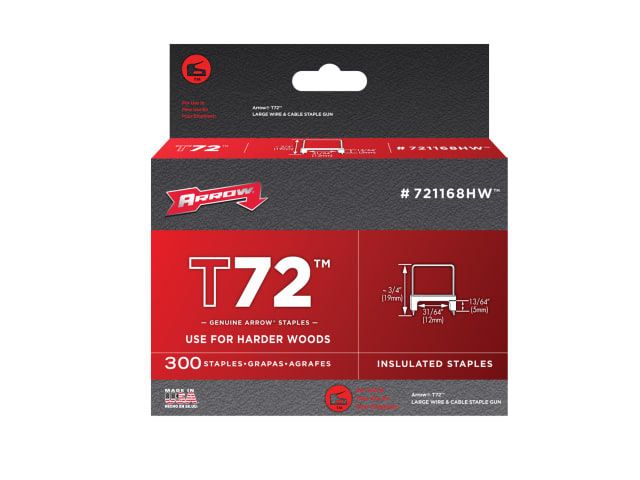 T72 Clear Insulated Staples 5 x 12mm Box 300