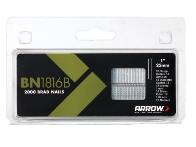 BN1816B Brad Nails 25mm Brown Head Pack 2000