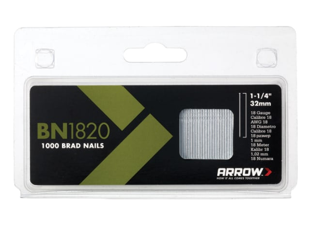 BN1820 Brad Nails 32mm 18g Pack 1000