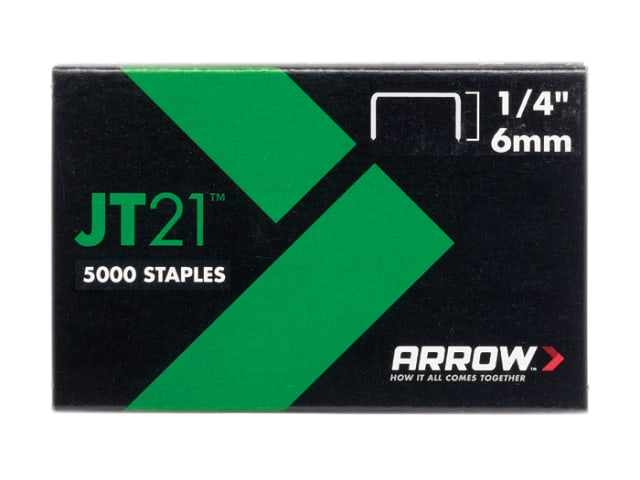 JT21 T27 Staples 6mm (1/4in) Box 5000