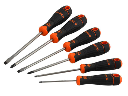 BAHCOFIT Screwdriver Set, 6 Piece SL/PH