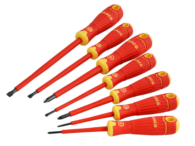 BAHCOFIT Insulated Screwdriver Set, 7 Piece SL/PZ