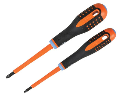 Insulated ERGO™ Combi Screwdriver Twin Pack PZ1/SL5 & PZ2/SL6