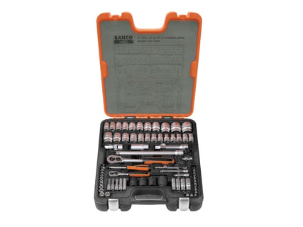 S800 Socket Set of 77 Metric & AF 1/4 & 1/2in Drive