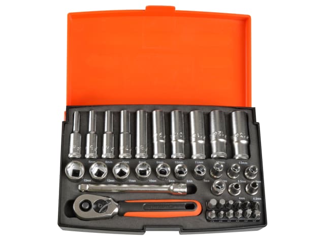 SL25L Socket Set of 37 Metric 1/4in Deep Drive