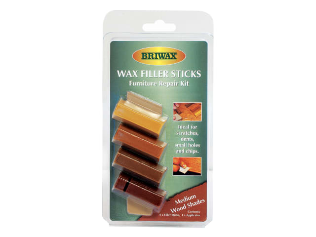Wax Filler Sticks Medium Wood Shades (Pack 4)