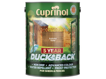 Ducksback 5 Year Waterproof for Sheds & Fences Autumn Gold 5 litre