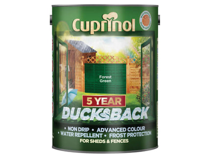 Ducksback 5 Year Waterproof for Sheds & Fences Forest Green 5 litre