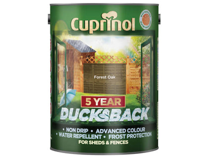 Ducksback 5 Year Waterproof for Sheds & Fences Forest Oak 5 litre