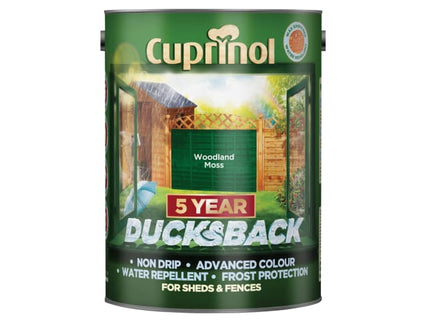 Ducksback 5 Year Waterproof for Sheds & Fences Woodland Moss 5 litre