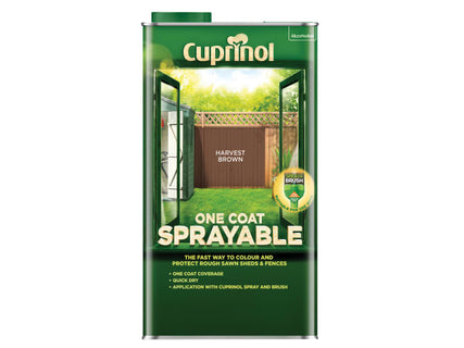 One Coat Sprayable Fence Treatment Harvest Brown 5 litre