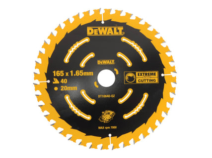 Cordless Extreme Framing Circular Saw Blade 165 x 20mm x 40T