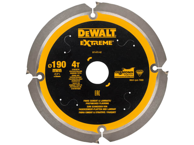 Extreme PCD Fibre Cement Saw Blade 190 x 30mm x 4T