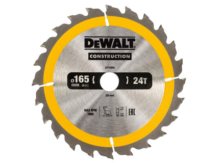 Portable Construction Circular Saw Blade 165 x 20mm x 24T