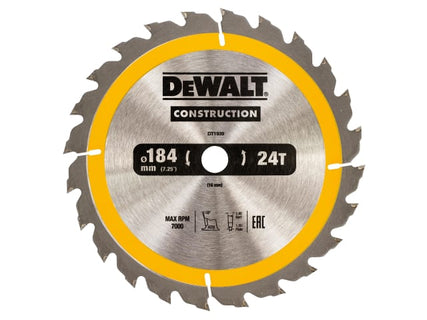 Portable Construction Circular Saw Blade 184 x 16mm x 24T