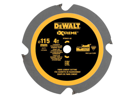 DT20421 PCD Circular Saw Blade 115 x 9.5mm x 4T