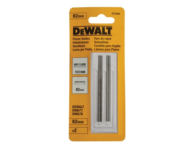 DT3906 TCT Reversible Planer Blades 82mm (Pack 2)