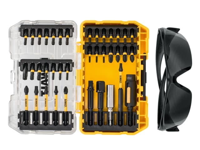 DT70733T FLEXTORQ™ Screwdriving Set, 38 Piece + Safety Glasses