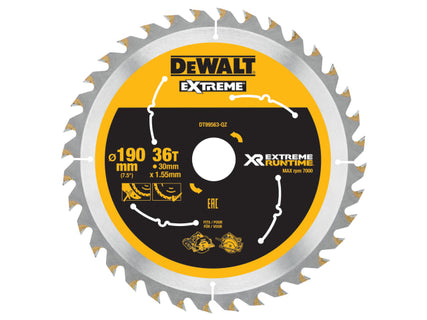 FlexVolt XR Circular Saw Blade 190 x 30mm x 36T