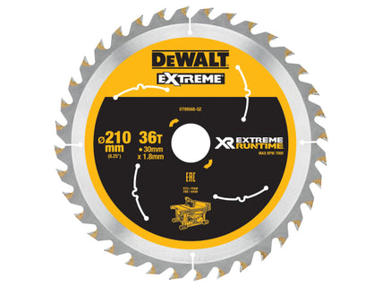 FlexVolt XR Table Saw Blade 210 x 30mm x 36T