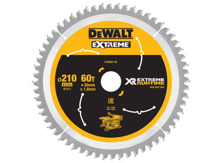 FlexVolt XR Table Saw Blade 210 x 30mm x 60T