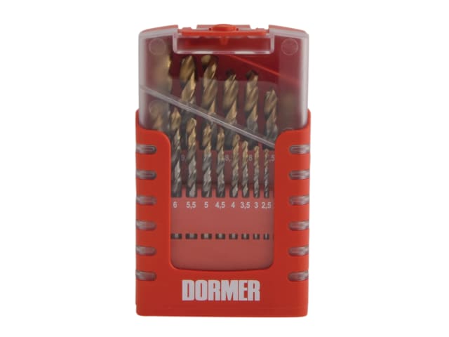 A095 Compact Set HSS TiN Drill Set of 19 1.0-10 x 0.5mm