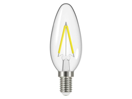 LED SES (E14) Candle Filament Non-Dimmable Bulb, Warm White 470 lm 4W